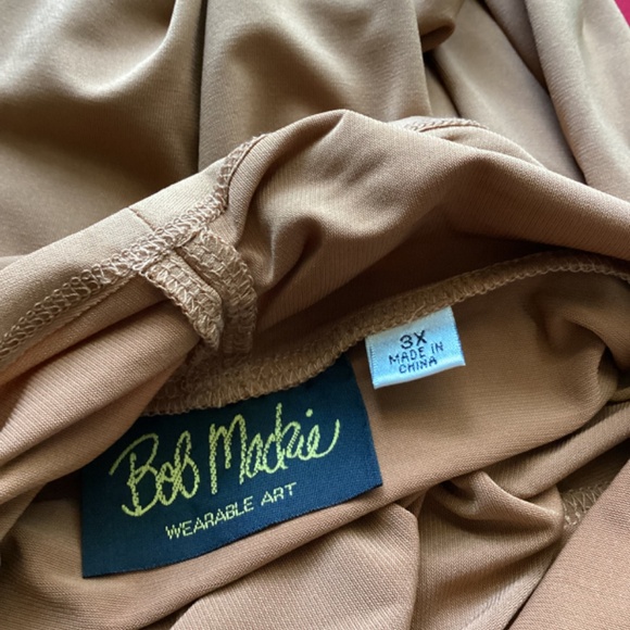 NWT VTG BOB MACKIE WEARABLE ART SOUTHWESTERN CARAMEL EMBROIDERY CARDIGAN & TANK - Picture 9 of 10